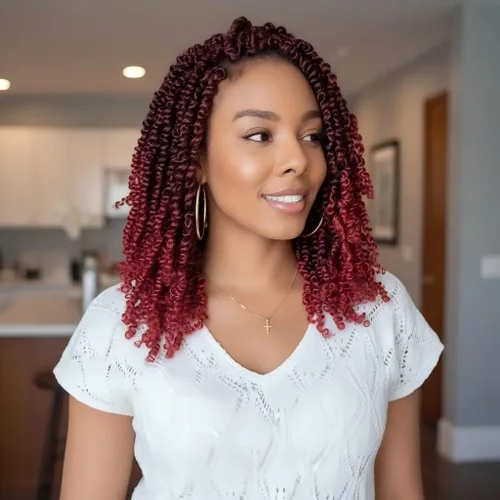 Miniatura 39 de Fulcrum Pelo de ganchillo Passion Twist de 8 pulgadas, 9 paquetes de cabello pretrenzado y prerrizado para mujeres negras (8 pulgadas