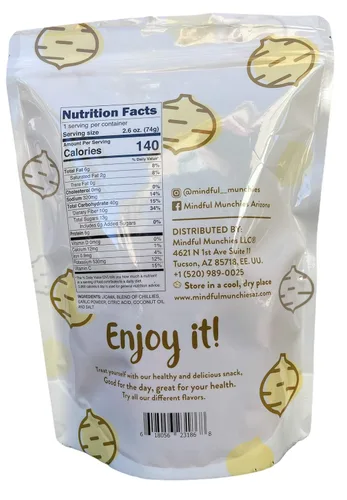 Miniatura 2 de Mindful Munchies Chips de JICAMA al horno de 2.6 onzas de limón de chile (Adobadas) saludable, vegano, crujiente y bajo en carbohidratos
