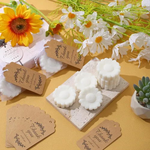 Miniatura 7 de Juego de 25 mini jabones de girasol para regalos de fiesta de boda, regalos de despedida de soltera, jabón de baby shower, regalos para invitados