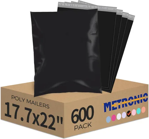 Miniatura 24 de Metronic 1000 sobres de polietileno de 14.5 x 19 pulgadas, bolsas de envío resistentes para pequeñas empresas, bolsas de polietileno impermeables