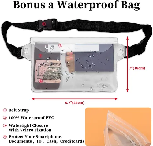 Miniatura 4 de Binggemen Bolsa grande impermeable multiusos para piscina, picnic, playa, compras, Bolsa grande impermeable multiusos para piscina, picnic, playa