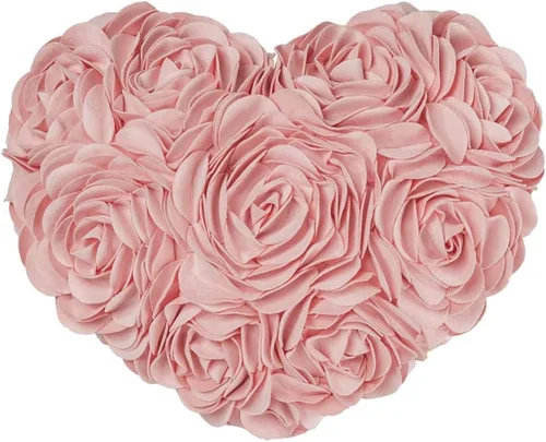 Miniatura 16 de JWH - Funda de cojín para el día de San Valentín con forma de corazón y diseño estético de flores en 3D, funda de cojín de terciopelo, decoración