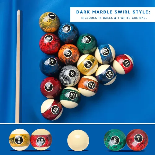 Miniatura 4 de GSE Games & Sports Expert - Juego de bolas de billar de 2 1/4 pulgadas de tamaño profesional reglamentario, juego estándar de 16 bolas para mesa