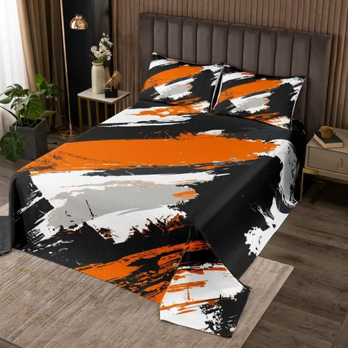 Miniatura 25 de Castle Fairy Colcha con diseño de bandera de Estados Unidos, diseño de camuflaje marrón, cuernos de ciervos y animales salvajes, para dormitorio