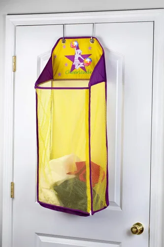 Miniatura 2 de Ordena y gana puntos con el divertido cesto colgante para ropa de LED para niños, plegable y con malla, con luces, cofre de juguetes, ganchos