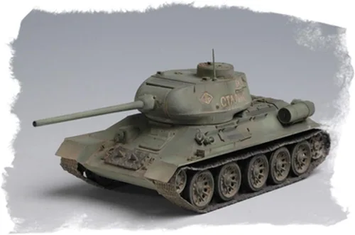 Miniatura 3 de Hobby Boss Modelo de tanque ruso T-34/85 1944 con kit de construcción de modelo de vehículo de torreta aplanada
