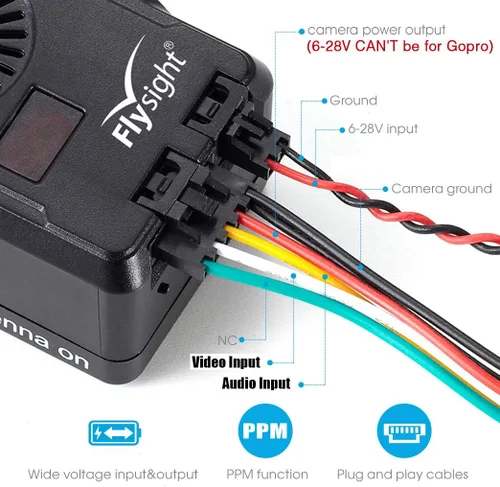 Miniatura 3 de Mamba - Transmisor de video FPV de 5.8 GHz, 40 canales, transmisor de audio inalámbrico FPV Vtx para RC Drone MultiTotor Quadcopter