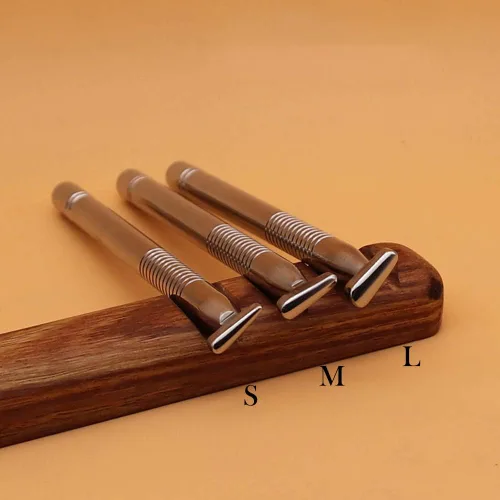 Miniatura 2 de Herramienta de estampado de cuero de acero inoxidable 304, herramientas profesionales de sello para tallar punzón de cuero, bricolaje LeatherCrafts