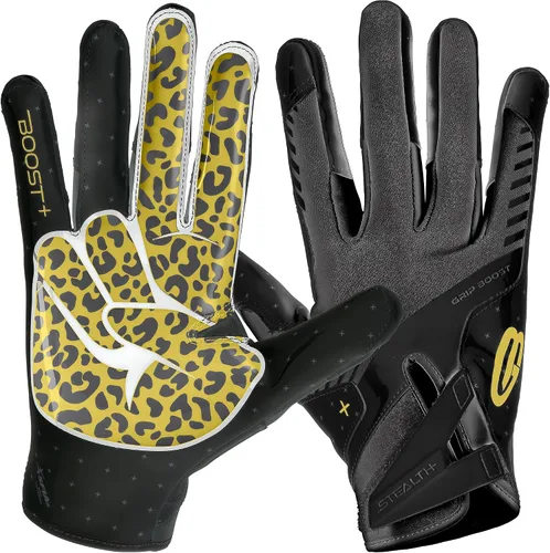 Guantes de fútbol Grip Boost - Peace Stealth 6.0 Boost Plus Tecnología adhesiva - Guantes de fútbol para adultos y jóvenes para receptor abierto -