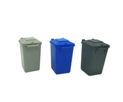 Miniatura 2 de Juego de basura automotriz de 3 colores ABS plástico pequeño cubo de basura camión de basura juguete