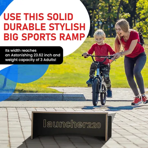 Miniatura 3 de Rampa de monopatín y bicicleta para niños - BMX, patinete, coche teledirigido y moto de tierra - Accesorios para monopatín con saltos Negro