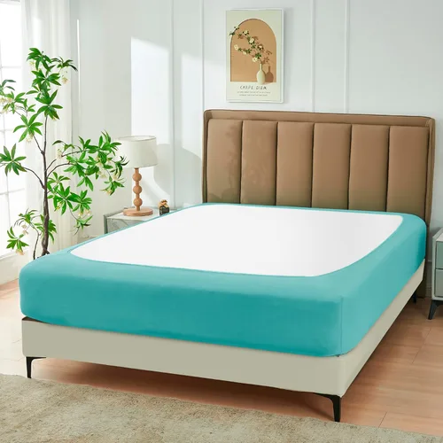Miniatura 14 de Biscaynebay - Cubierta decorativa para somier tamaño Twin y Twin XL, falda de cama elástica de punto de jersey negro de lujo, envoltura de 4 lados