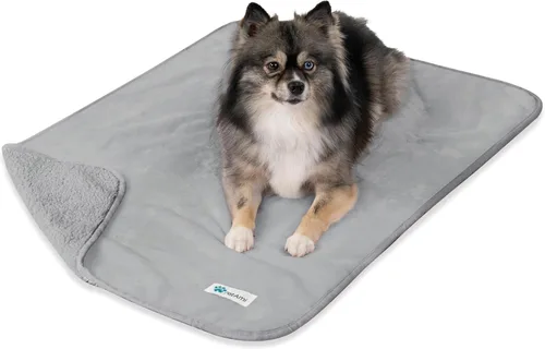 Miniatura 30 de PETAMI Manta impermeable de forro polar Sherpa para gatos y perros, color beige, talla S