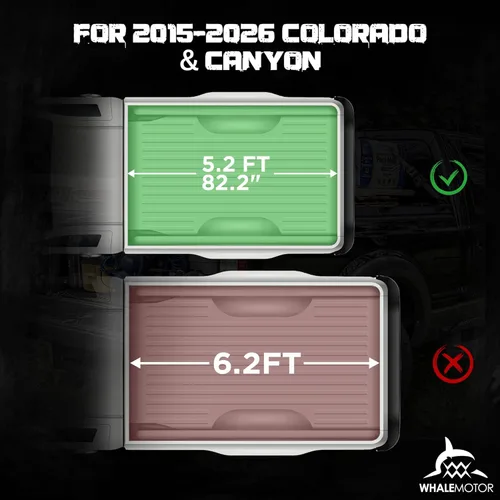 Miniatura 3 de Cubierta Tonneau para cama de camioneta compatible con Chevy Colorado y GMC Canyon 2015 2016 2017 2018 2019 2020 2021 2022 2023 2024 5.2 pies caja
