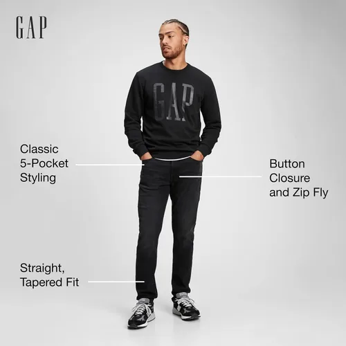 Miniatura 3 de GAP Men's Straight Taper Fit Denim Jeans