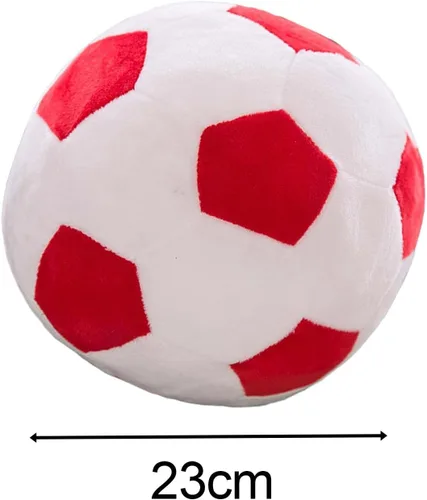 Miniatura 2 de Juguete de fútbol multifuncional de peluche para regalos de fiesta de sofá de hotel, rojo y blanco