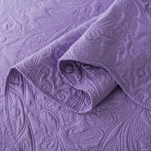 Miniatura 289 de HoneiLife - Juego de colcha de tamaño Queen, juego de ropa de cama de pana bordada de 3 piezas, colcha de lujo, ligera, cálida, para todas las Pana