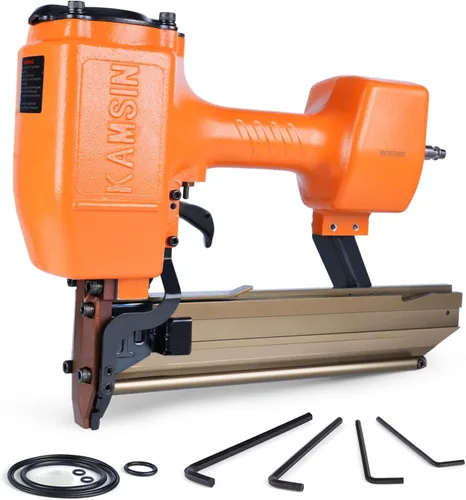 Miniatura 8 de 21N838 Grapadora neumática de construcción de alambre pesado, calibre 16, corona de 7/16 pulgadas, grapas de 3/4-1 1/2 pulgadas de longitud