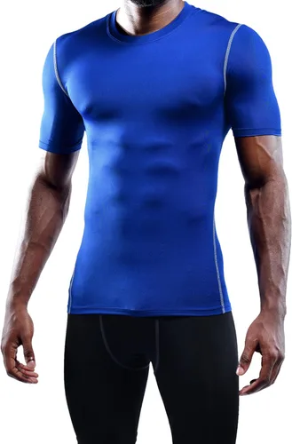 Miniatura 5 de NELEUS Paquete de 3 camisetas de entrenamiento de capa base de compresión atlética para hombre