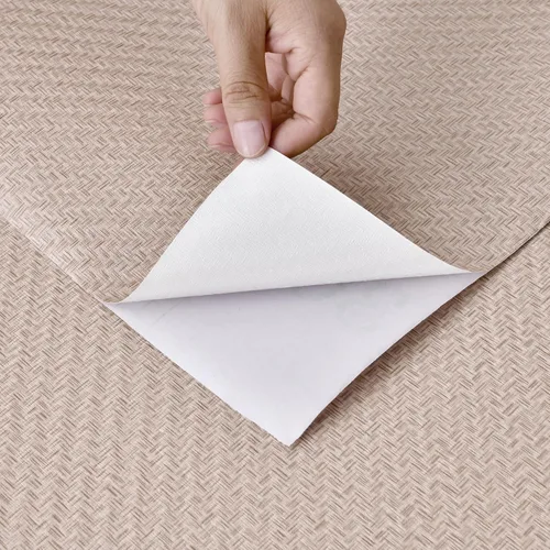 Miniatura 5 de Haimin - Papel pintado de tela texturizado (61cm X 1000cm) Papel de contacto de imitación de césped, papel pintado para despegar y pegar, papel