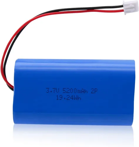 Miniatura 9 de Paquete de baterías recargables de iones de litio de 3.7V 5200mAh-19.24Wh con conector PH2.0mm de 3.7 voltios para altavoces Bluetooth, electrónica