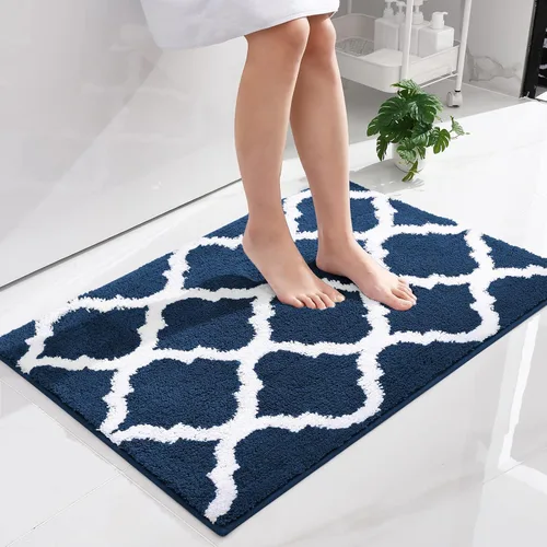 Miniatura 27 de OLANLY Alfombras de baño de 24 x 16 pulgadas, microfibra suave y absorbente, antideslizante y peluda, lavable a máquina, tapetes para el suelo