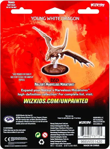 Miniatura 2 de Las maravillosas miniaturas de D&D Nolzur: Joven Dragón Blanco