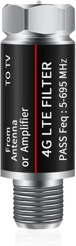 El filtro LTE mejora las señales de antena de TV - Filtro 5G LTE para amplificador de TV, purificador de señal, filtro reduce la interferencia de