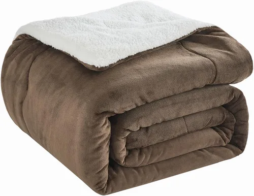 Miniatura 17 de CHOSHOME Manta de forro polar Sherpa - Manta gruesa y cálida para invierno, manta de felpa suave y mullida para cama, sofá y viajes