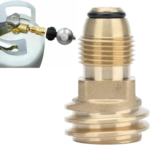 Miniatura 2 de Adaptador de accesorios de latón para tanque, conexión rápida con conexión hermética para válvula de cilindro de parrilla de gas, hecho