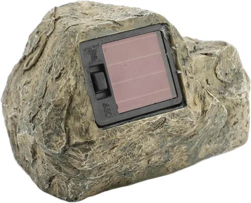 Miniatura 6 de Ocultador de llaves de roca falsa, oculta una llave fuera de la caja de llaves de roca falsa de resina de imitación de piedra de repuesto con luz