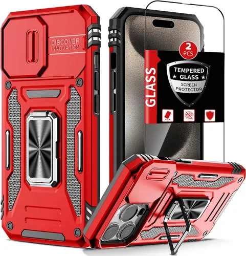 Miniatura 12 de Funda para iPhone 12 Pro Max con 2 protectores de pantalla, cubierta deslizante integrada para cámara para 12Pro Max, funda para teléfono