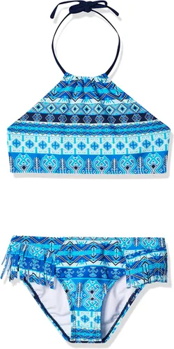 Kanu Surf Mahina bikini halter de 2 piezas para niñas, traje de baño para playa mahina azul
