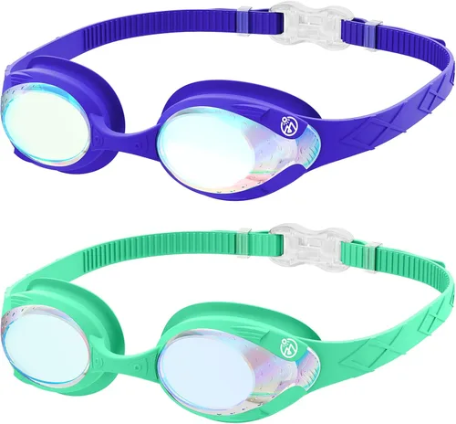 Miniatura 21 de OutdoorMaster - Gafas de natación de ajuste rápido para niños (2 unidades)