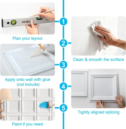 Miniatura 9 de Art3d Paquete de 33 paneles de pared decorativos con textura 3D para decoración de interiores, paneles de pared decorativos de PVC impermeables