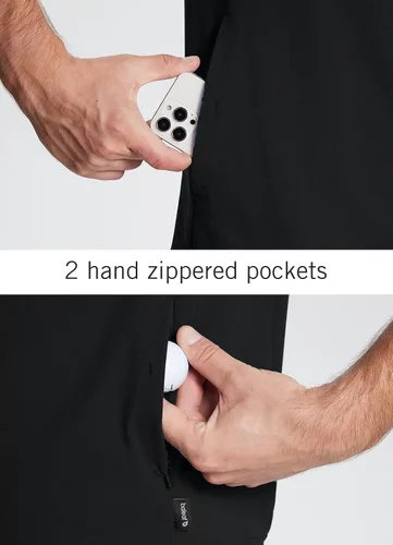 Miniatura 4 de BALEAF Chaleco sin mangas con cremallera de 14 para hombre, suéter térmico con forro polar para golf, bolsillos, senderismo, correr, campamento