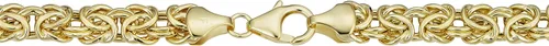 Miniatura 2 de Kooljewelry Pulsera bizantina de oro amarillo de 14 k de 0.236 in (7,5 pulgadas), Oro amarillo, Sin gemas.