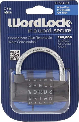 Miniatura 2 de Candado Wordlock con combinación de 5 letras, PL-004-BK