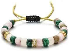 Miniatura 8 de MIRFREYR Pulsera de piedra natural con cuentas de cristal de curación natural, unisex, ajustable