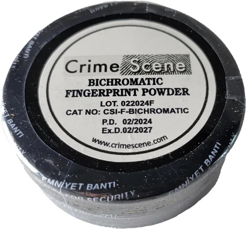 Miniatura 2 de Crime Scene Kit básico de huellas dactilares latentes, polvo gris bicromático