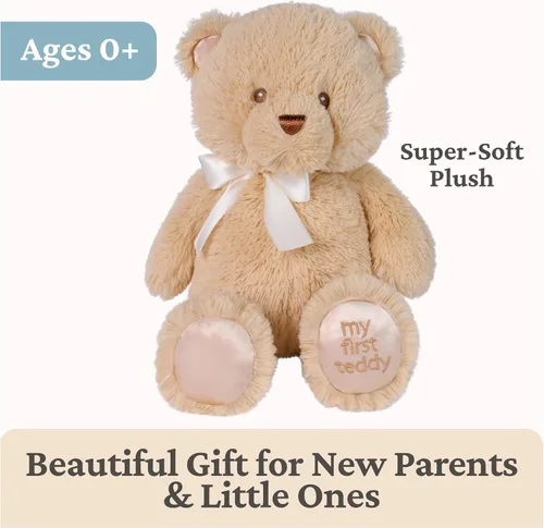 Miniatura 3 de GUND Baby My First Teddy Bear - Peluche de animal ultra suave para bebés y recién nacidos, color bronceado, 10 pulgadas
