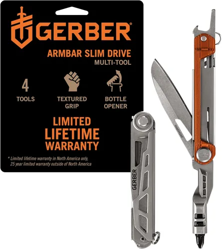 Miniatura 8 de Gerber Gear Armbar Slim Drive Cuchillo de bolsillo EDC multiherramienta con destornillador, abrebotellas, ónix