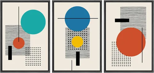 Miniatura 18 de SIGNWIN Lienzo enmarcado para pared, juego de arte abstracto de serenidad costera, ilustraciones abstractas junto al mar, arte moderno, decorativo
