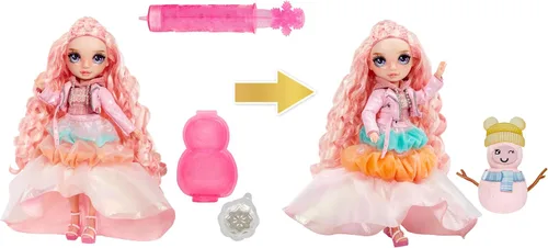Miniatura 2 de Rainbow High Winter Wonderland Bella - Muñeca de moda rosa de 11 pulgadas con nieve mágica oculta en la moda que se hincha con agua y kit de muñeco