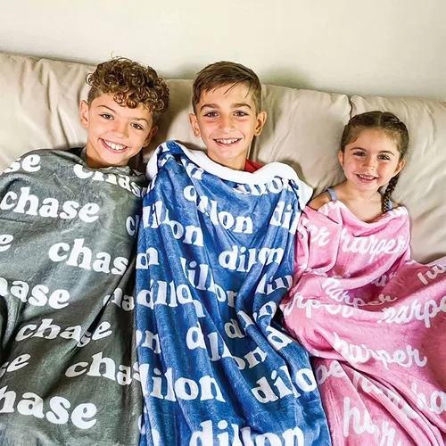 Miniatura 20 de Manta de bebé personalizada con nombre para niños, manta personalizada con monograma para niños, manta de bebé suave y acogedora, regalo Familia