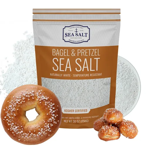 Miniatura 8 de Sal marina gruesa para pretzels, para pretzels suaves, sal resistente al calor para bagels y pretzels suaves, totalmente natural para hornear, bolsa