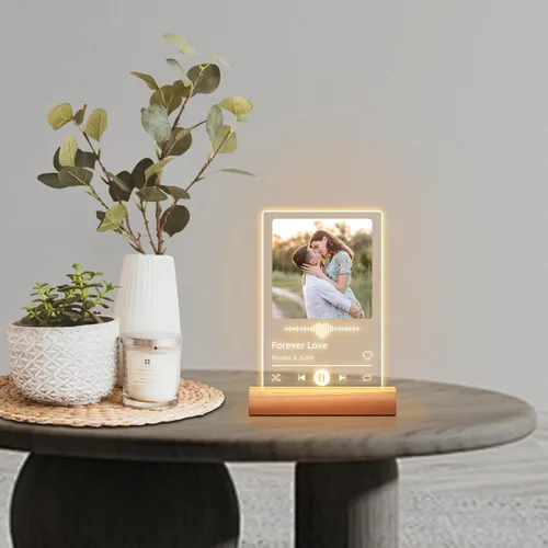 Miniatura 8 de Marcos de Foto Personalizados de Placa de Spotify, Marco de Foto de Portada de Canción de Acrílico Personalizado, Regalos Personalizados para Novia