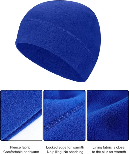Miniatura 5 de Gorro de invierno cálido de 3 piezas, suave forro polar, gorro grueso resistente al viento, gorra de reloj de esquí al aire libre para hombres