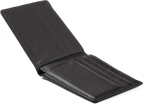 Miniatura 4 de Leatherology Black Onyx - Cartera plegable delgada para hombre, RFID disponible