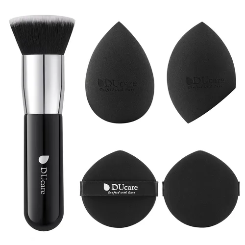 DUcare Esponjas de maquillaje con brocha de base, esponja para base de maquillaje para líquido BB Cream Mineral Powder Buffing Stippling
